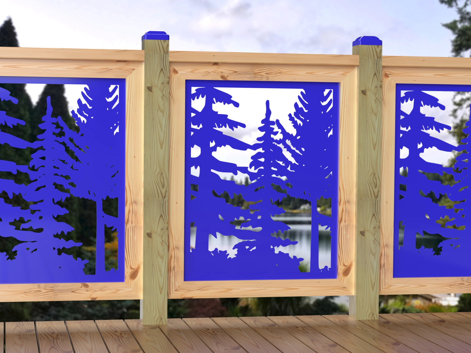 24"x30" - Forest Landscape Fence/Gate Panel Insert - Variation 2 - Madison Iron and Wood