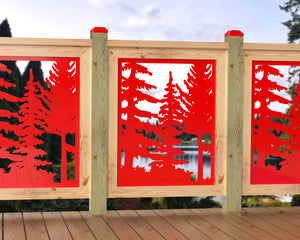 24"x30" - Forest Landscape Fence/Gate Panel Insert - Variation 2