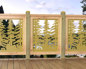 24"x30" - Forest Landscape Fence/Gate Panel Insert - Variation 3