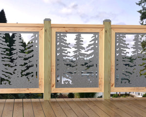 24"x30" - Forest Landscape Fence/Gate Panel Insert - Variation 3