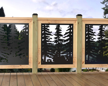 24"x30" - Forest Landscape Fence/Gate Panel Insert - Variation 3
