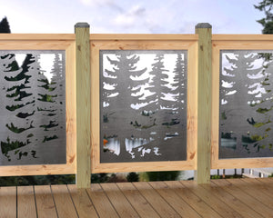 24"x30" - Forest Landscape Fence/Gate Panel Insert - Variation 4