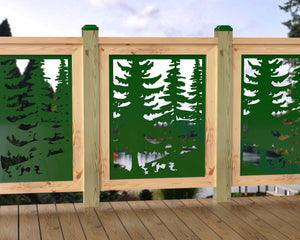 24"x30" - Forest Landscape Fence/Gate Panel Insert - Variation 4