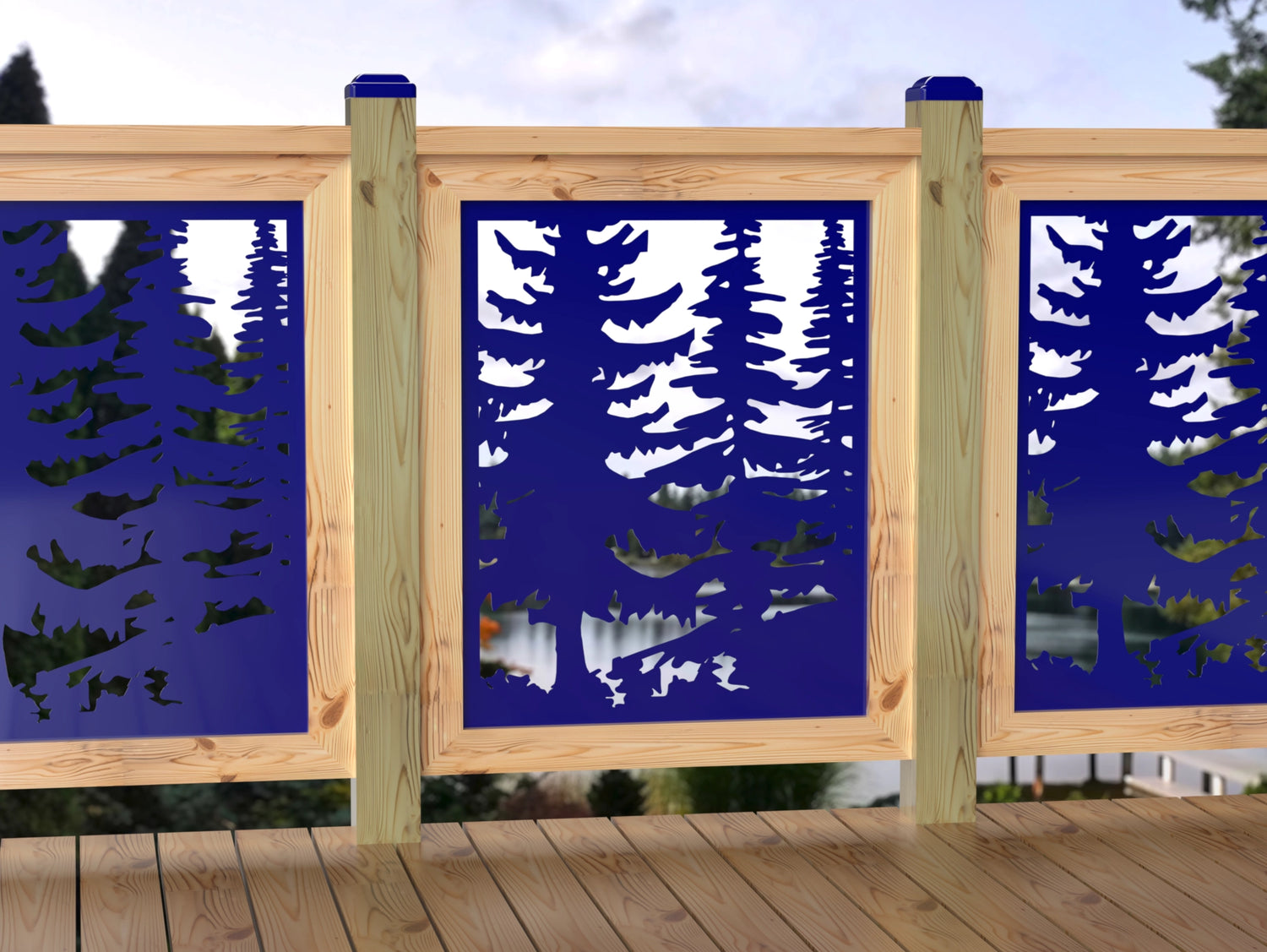 24"x30" - Forest Landscape Fence/Gate Panel Insert - Variation 4 - Madison Iron and Wood