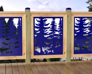 24"x30" - Forest Landscape Fence/Gate Panel Insert - Variation 4