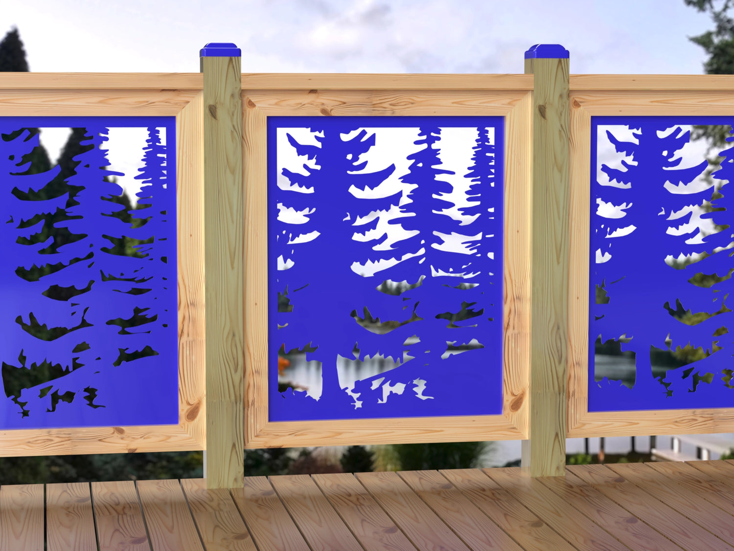 24"x30" - Forest Landscape Fence/Gate Panel Insert - Variation 4 - Madison Iron and Wood