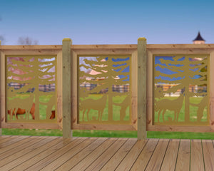 24"x30" - Horses Landscape Fence/Gate Panel Insert