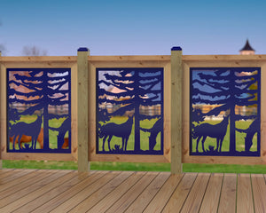 24"x30" - Horses Landscape Fence/Gate Panel Insert