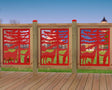 24"x30" - Horses Landscape Fence/Gate Panel Insert - Madison Iron and Wood