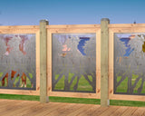 Horses Trotting Railing Panel Insert - Madison Iron and Wood