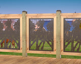 Horses Trotting Railing Panel Insert - Madison Iron and Wood