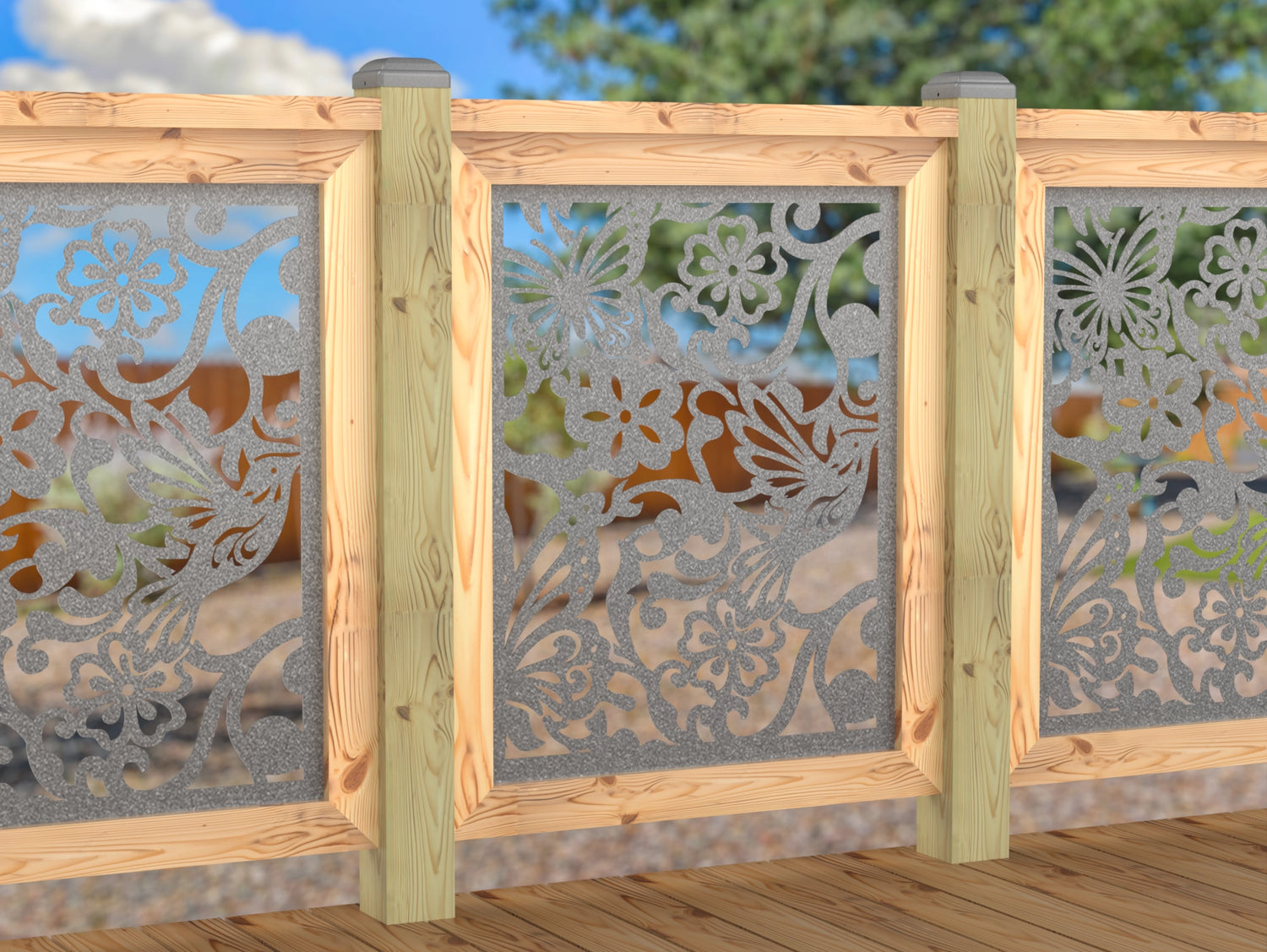 Butterflies and Hummingbirds Railing Panel Insert