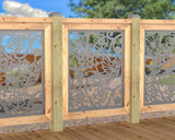 Butterflies and Hummingbirds Railing Panel Insert