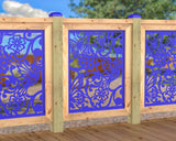 Butterflies and Hummingbirds Railing Panel Insert