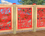 Butterflies and Hummingbirds Railing Panel Insert