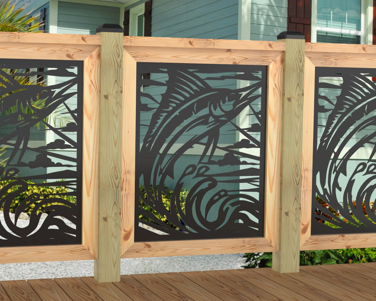 Marlin Jumping Railing Panel Insert