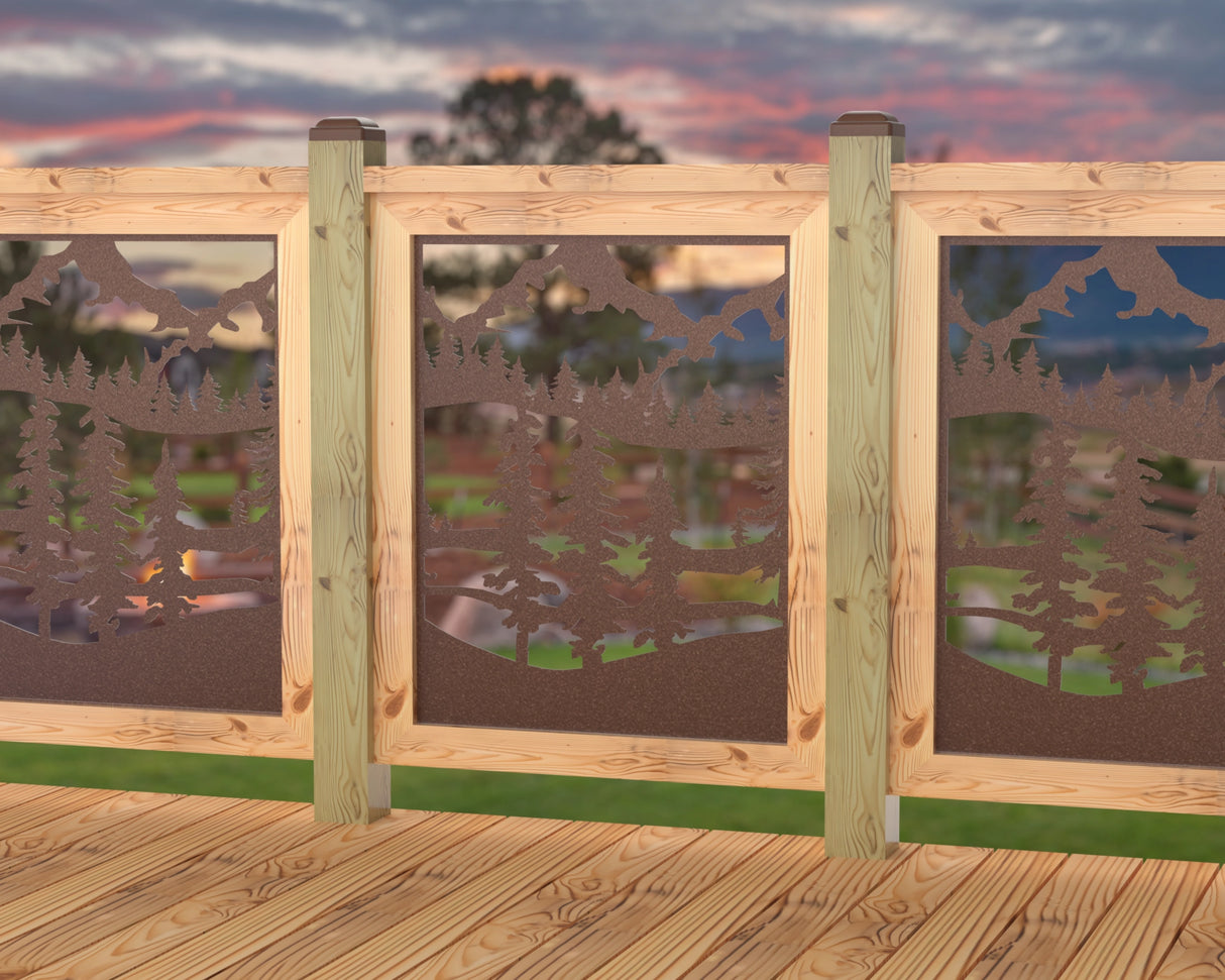 24"x30" - Mountain Landscape Fence/Gate Panel Insert
