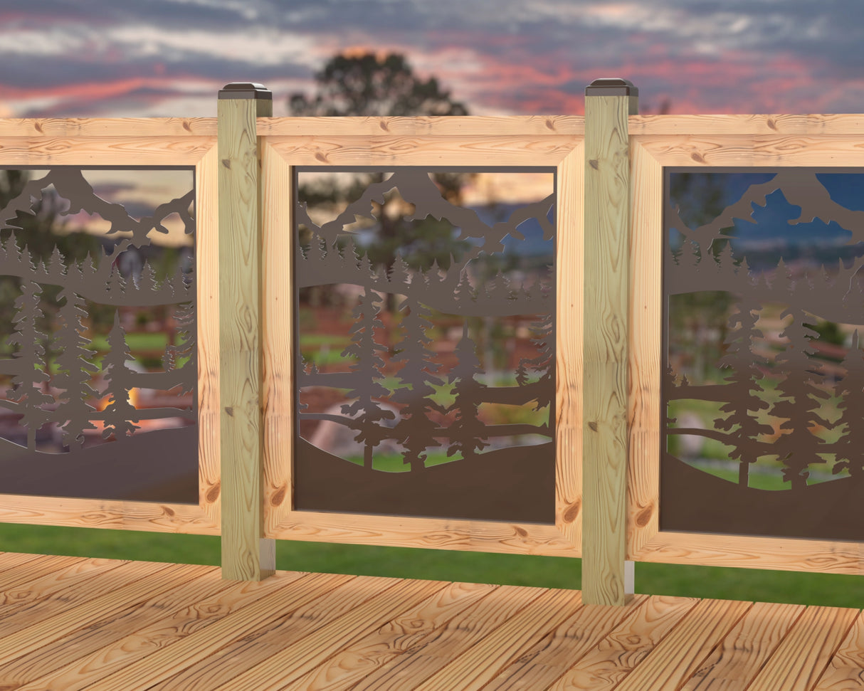 24"x30" - Mountain Landscape Fence/Gate Panel Insert