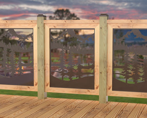 24"x30" - Mountain Landscape Fence/Gate Panel Insert