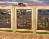 Mountain Landscape Railing Panel Insert - Madison Iron and Wood