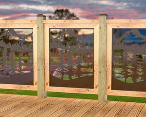 Mountain Landscape Railing Panel Insert