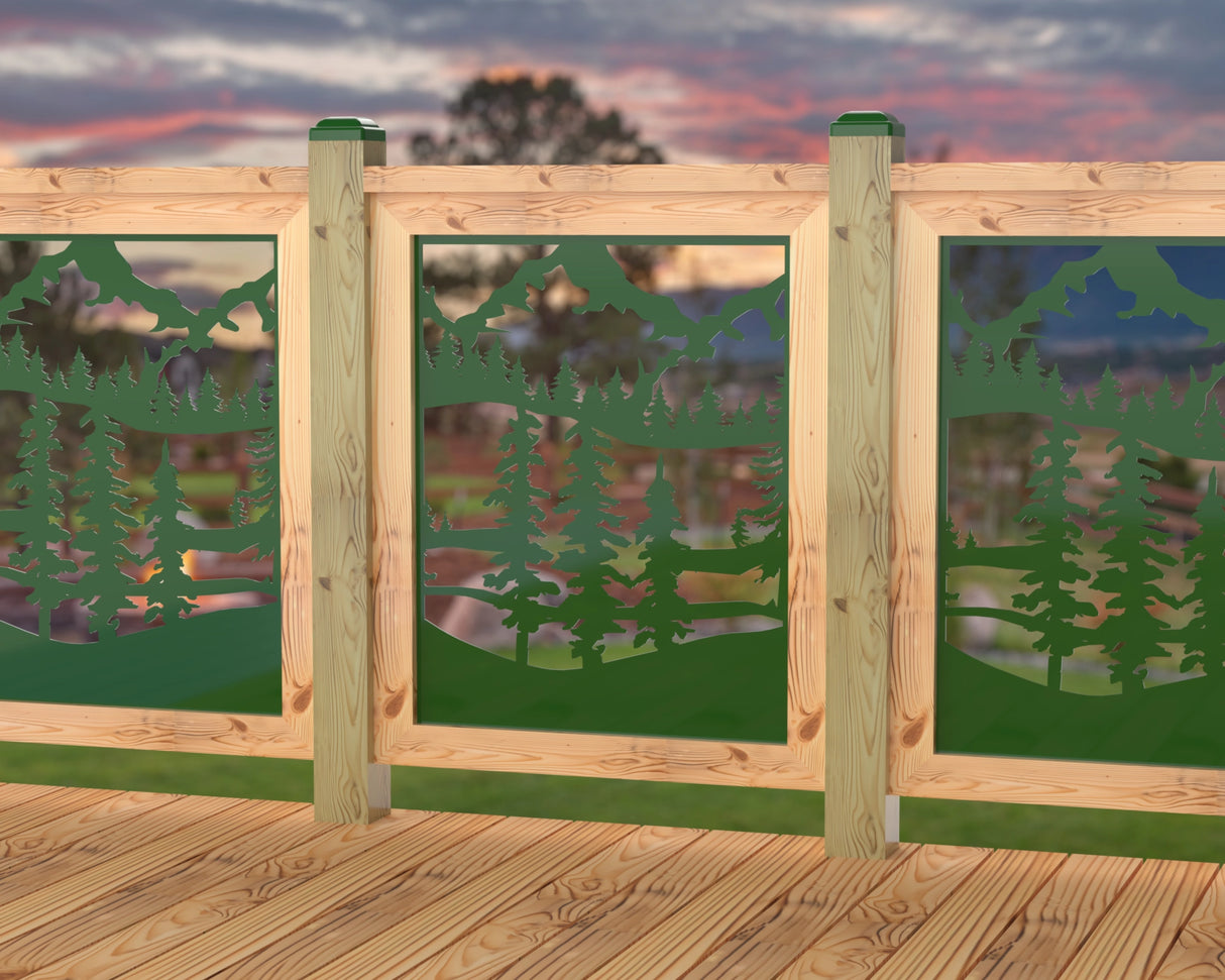 24"x30" - Mountain Landscape Fence/Gate Panel Insert
