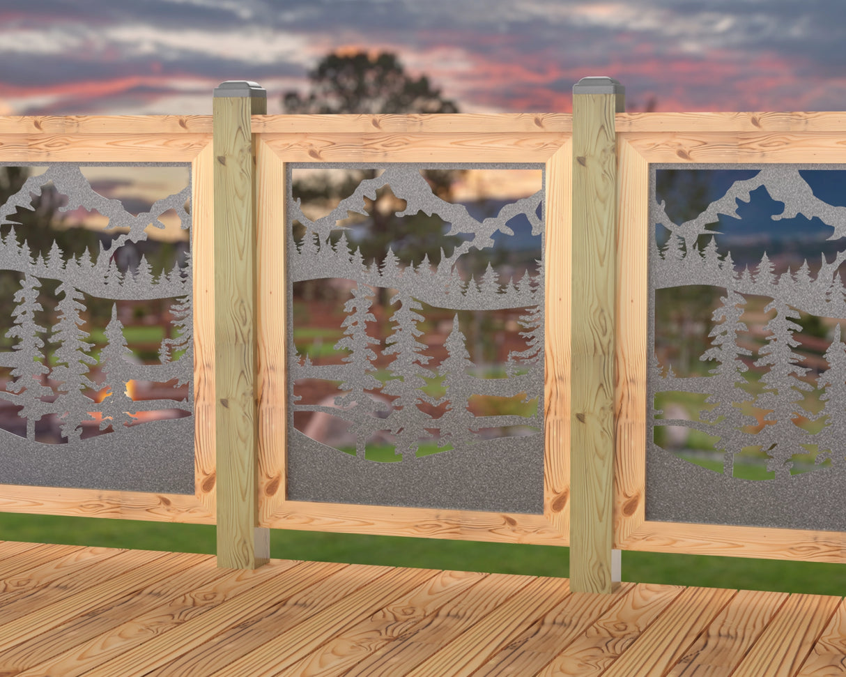 24"x30" - Mountain Landscape Fence/Gate Panel Insert