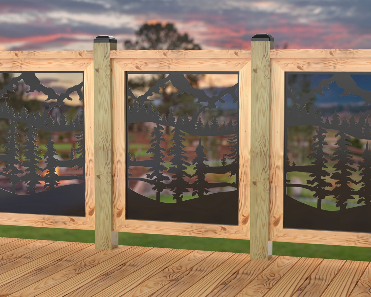 24"x30" - Mountain Landscape Fence/Gate Panel Insert
