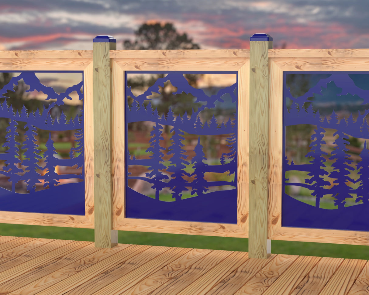 24"x30" - Mountain Landscape Fence/Gate Panel Insert