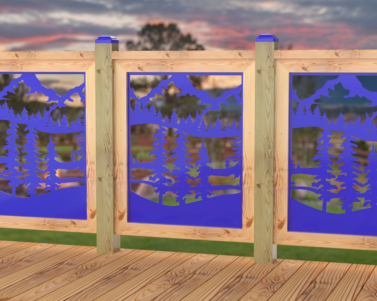 24"x30" - Mountain Landscape Fence/Gate Panel Insert