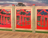 24"x30" - Mountain Landscape Fence/Gate Panel Insert - Madison Iron and Wood