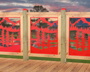 24"x30" - Mountain Landscape Fence/Gate Panel Insert