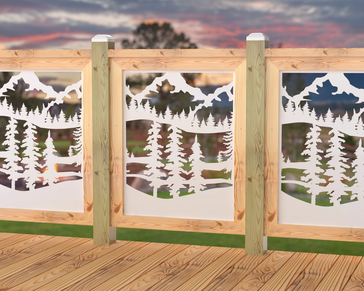 24"x30" - Mountain Landscape Fence/Gate Panel Insert