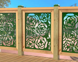 Rose Bush Railing Panel Insert - Madison Iron and Wood