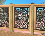 Rose Bush Railing Panel Insert - Madison Iron and Wood