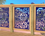 Rose Bush Railing Panel Insert - Madison Iron and Wood