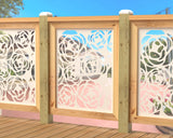 Rose Bush Railing Panel Insert - Madison Iron and Wood