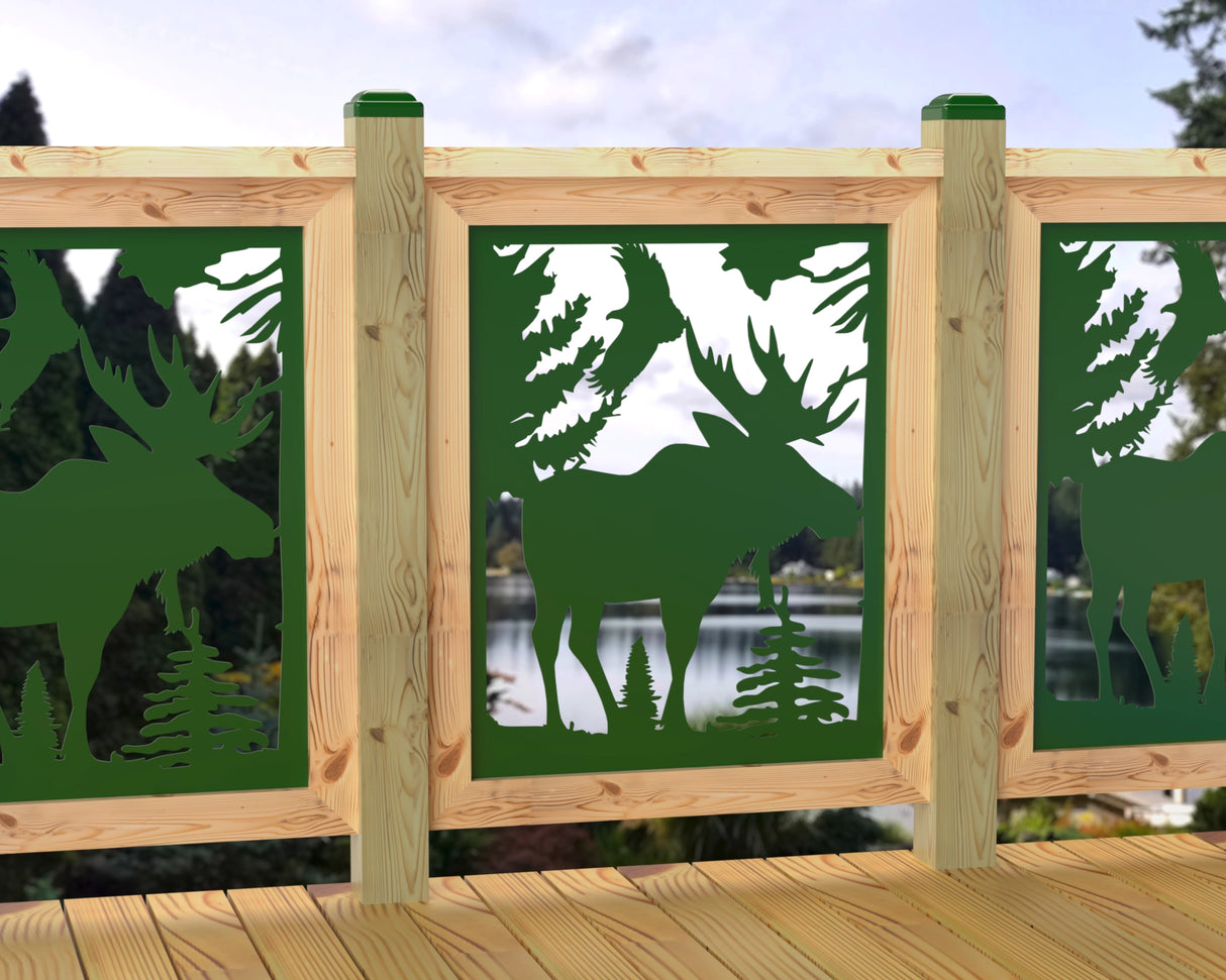 24"x30" - Single Moose Landscape Fence/Gate Panel Insert