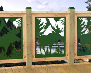 24"x30" - Single Moose Landscape Fence/Gate Panel Insert