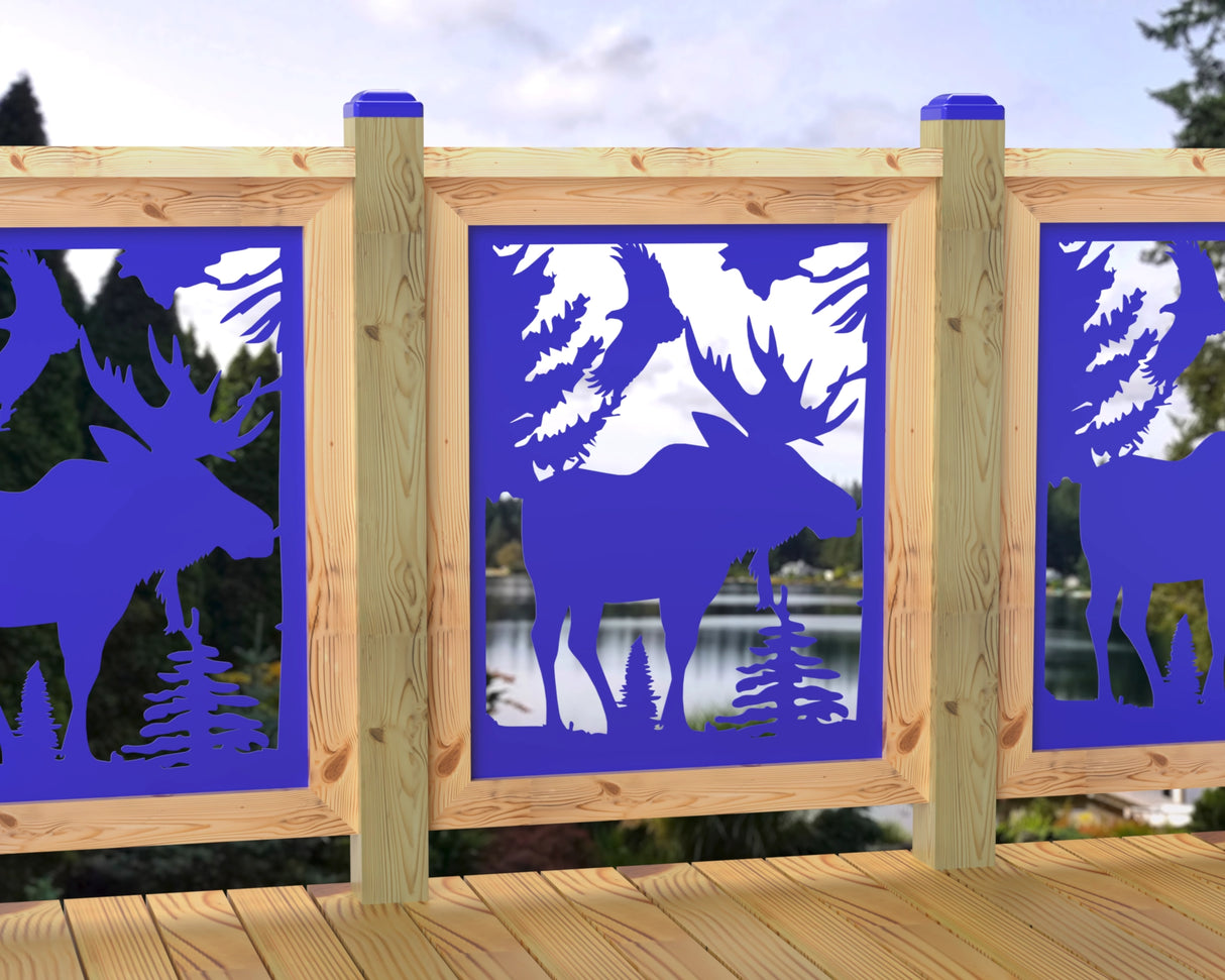 24"x30" - Single Moose Landscape Fence/Gate Panel Insert