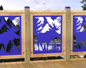 24"x30" - Single Moose Landscape Fence/Gate Panel Insert