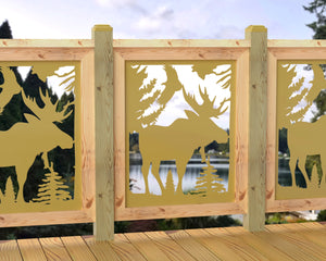 24"x30" - Single Moose Landscape Fence/Gate Panel Insert