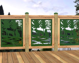 24"x30" - Wolves Howling Fence/Gate Panel Insert - Madison Iron and Wood