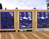 24"x30" - Wolves Howling Fence/Gate Panel Insert - Madison Iron and Wood