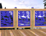 24"x30" - Wolves Howling Fence/Gate Panel Insert - Madison Iron and Wood