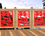 24"x30" - Wolves Howling Fence/Gate Panel Insert - Madison Iron and Wood