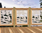 24"x30" - Wolves Howling Fence/Gate Panel Insert - Madison Iron and Wood