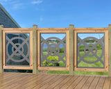 24"x30" - Modern Nautical Design Fence/Gate Panel Insert - Madison Iron and Wood