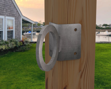 Nautical Rope Ring Corner Bracket, Light Strand Holder (3 sizes available) - Madison Iron and Wood