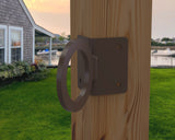 Nautical Rope Ring Corner Bracket, Light Strand Holder (3 sizes available) - Madison Iron and Wood